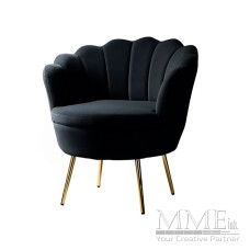 Black and Gold Scallop Chair Black and Gold Scallop Chair