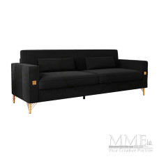 Black and Gold Velvet Sofa