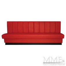 Red Leather Long Bench