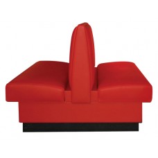 Red Leather Double Bench
