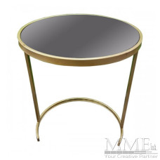 Round Mirrored Top Table