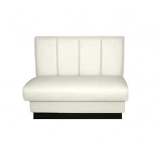 White Leather Single Bench