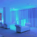 White Rolled Arm Bench Lounge