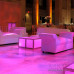 White Rolled Arm Bench Lounge