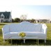 White Ornate Tufted Couch
