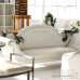 White Tufted Ornate Sofa