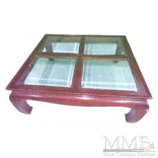 Wood and Glass Coffee Table